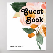 Vette kleurrijke Floral | Ondertekening van het ga Poster (Voorkant)