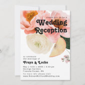 Vette kleurrijke Floral | Ontvangst van weddenscha Kaart (Voorkant)