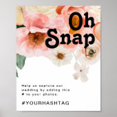 Vette kleurrijke Floral | Onverwachte hashtag Poster (Voorkant)