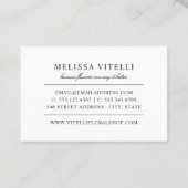 Vette kleurrijke Floral op wit Visitekaartje (Achterkant)