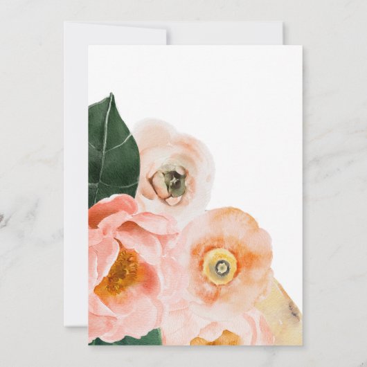 Vette kleurrijke Floral | repetitief diner Kaart (Achterkant)