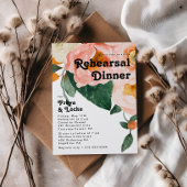 Vette kleurrijke Floral | repetitief diner Kaart