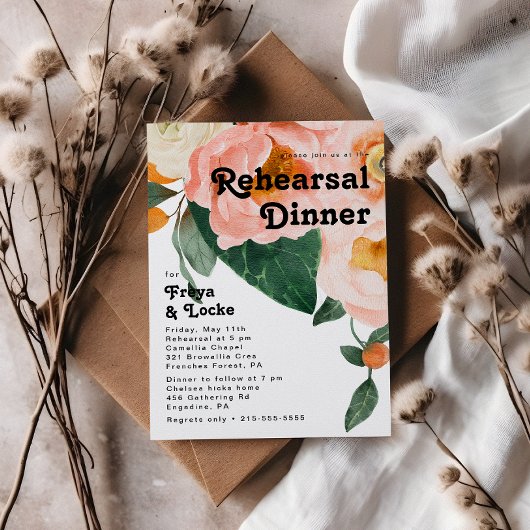 Vette kleurrijke Floral | repetitief diner Kaart