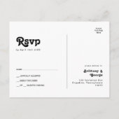 Vette kleurrijke Floral | RSVP-Briefkaart voor bru Briefkaart (Achterkant)