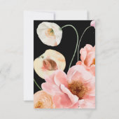 Vette kleurrijke Floral | RSVP-kaart met zwarte me RSVP Kaartje (Achterkant)