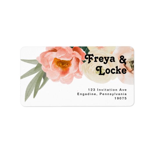 Vette kleurrijke Floral | RSVP-retouradres bruilof Etiket (Voorkant)