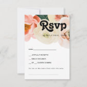 Vette kleurrijke Floral | Song Request RSVP Card (Voorkant)