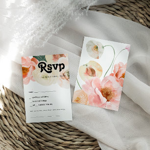 Vette kleurrijke Floral   Song Request RSVP Card Kaartje
