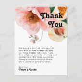 Vette kleurrijke Floral | Tabel - Hartelijk dank Briefkaart (Voorkant)