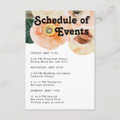 Vette kleurrijke Floral | Tijdschema van evenement Informatiekaartje (Voorkant)