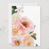Vette kleurrijke Floral | Traditioneel huwelijk Kaart (Achterkant)