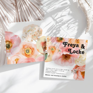 Vette kleurrijke Floral   Uitnodiging tot weddensc