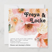 Vette kleurrijke Floral | Uitnodiging tot weddensc (Voorkant)