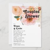 Vette kleurrijke Floral | Uitnodiging voor stellet (Voorkant)