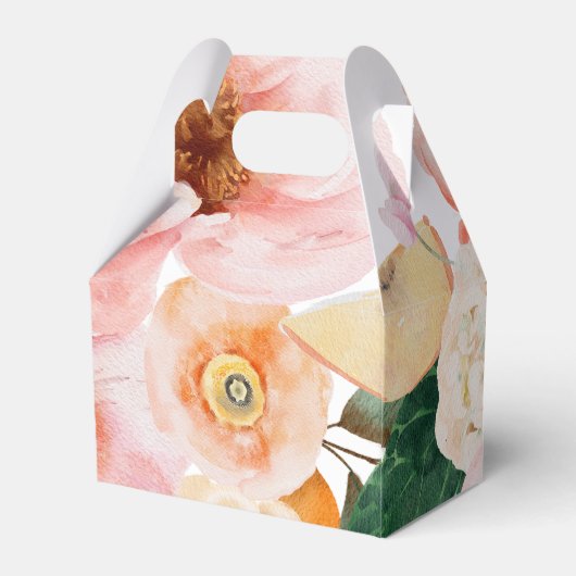 Vette kleurrijke Floral | Weddenschap-forenset Bedankdoosjes (Achterkant)