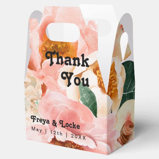 Vette kleurrijke Floral | Weddenschap-forenset Bedankdoosjes (Geopend)