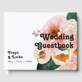 Vette kleurrijke Floral | Weddenschap Gastenboek (Voorkant)