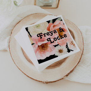 Vette kleurrijke Floral   Weddenschap Napkins Servet