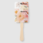 Vette kleurrijke Floral | Weddenschap-programma Handwaaier (Voorkant)