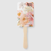 Vette kleurrijke Floral | Weddenschap-programma Handwaaier (Achterkant)