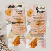 Vette kleurrijke Floral | Weddenschap-programma Programmakaart