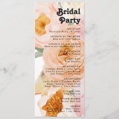 Vette kleurrijke Floral | Weddenschap-programma Programmakaart (Achterkant)