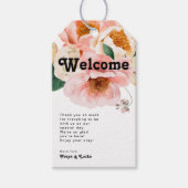 Vette kleurrijke Floral | Welkom bruiloft Cadeaulabel (Voorkant)