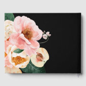 Vette kleurrijke Floral | Zwart-witboek Gastenboek (Achterkant)