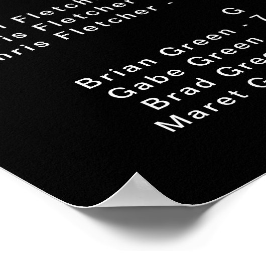 Vette kleurrijke Floral | Zwarte alfabetische zitp Poster (Hoek)