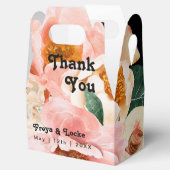 Vette kleurrijke Floral | Zwarte bruiloft Bedankdoosjes (Geopend)