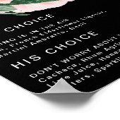 Vette kleurrijke Floral | Zwarte Drink Poster (Hoek)