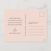 Vette kleurrijke Florals Happy Pasen | Oranje eier Feestdagenkaart (Achterkant)