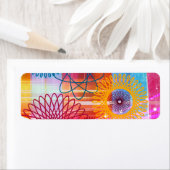 Vette, kleurrijke Funky Spirografen en Stripes Etiket (Insitu)