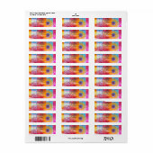 Vette, kleurrijke Funky Spirografen en Stripes Etiket (Full Sheet)