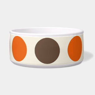 Vette kleurrijke Oranje roze gele bruine pokadots Voerbakje