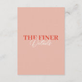 Vette kleurrijke Retro Funky Modern Wedding Detail Informatiekaartje (Achterkant)