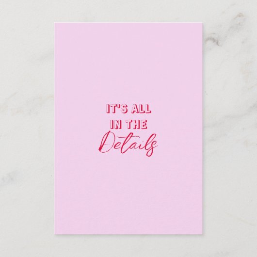 Vette kleurrijke Retro Funky Modern Wedding Detail Informatiekaartje (Achterkant)