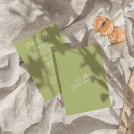 Vette kleurrijke Retro Funky Modern Wedding Detail Informatiekaartje