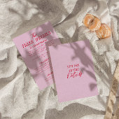 Vette kleurrijke Retro Funky Modern Wedding Detail Informatiekaartje