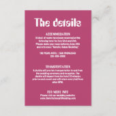 Vette kleurrijke Retro Groovy Moderne bruiloft Det Informatiekaartje (Voorkant)