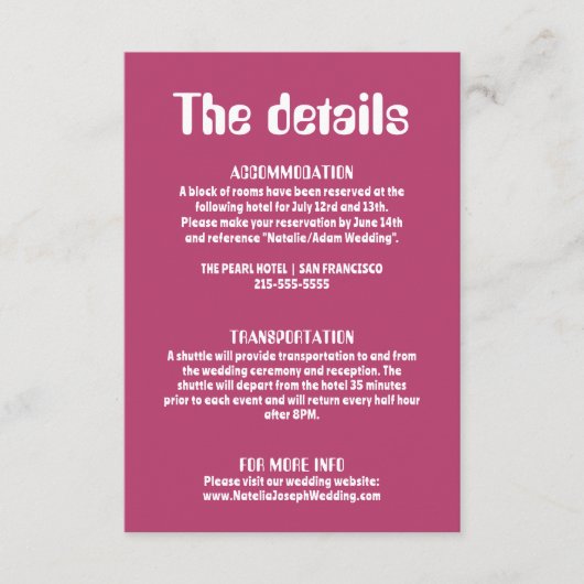 Vette kleurrijke Retro Groovy Moderne bruiloft Det Informatiekaartje (Voorkant)