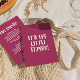 Vette kleurrijke Retro Groovy Moderne bruiloft Det Informatiekaartje