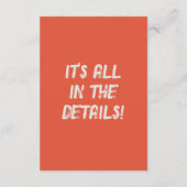 Vette kleurrijke Retro Heldere Moderne Huwelijksde Informatiekaartje (Achterkant)