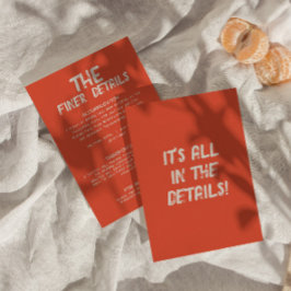 Vette kleurrijke Retro Heldere Moderne Huwelijksde Informatiekaartje