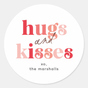 Vette knuffels en kusjes Valentijnsdag Ronde Sticker