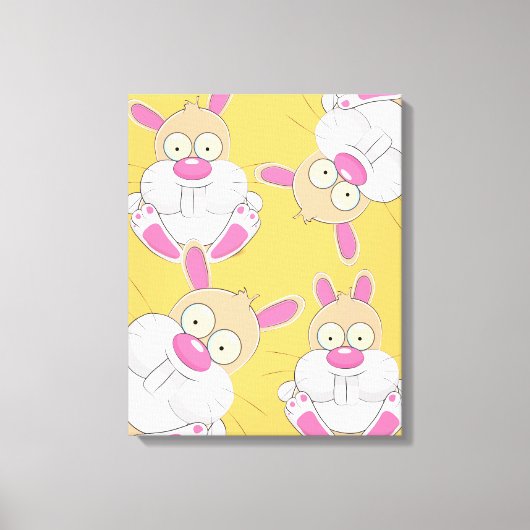 Vette Konijn Canvas Afdruk (Voorkant)
