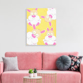 Vette Konijn Canvas Afdruk (Insitu (Woonkamer))