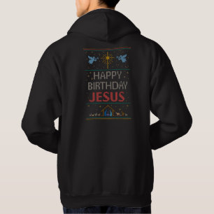 Vette, lelijke, lelijke kerstkeukenkleur Jezus Hoodie