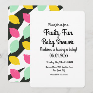 Vette Lemons Colorful Fruity Baby shower Kaart