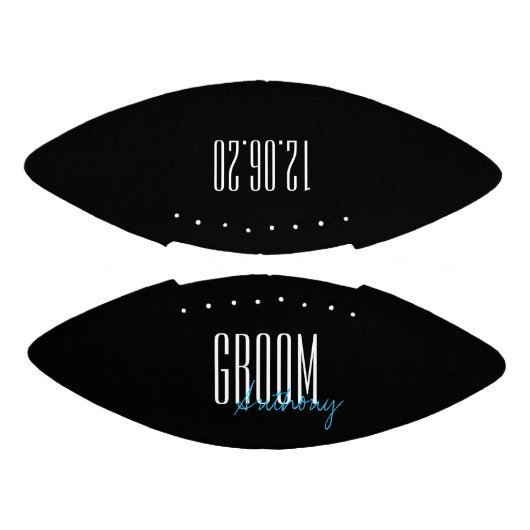 Vette letters "Groom", speciaal gepersonaliseerd American Football (Panelen)